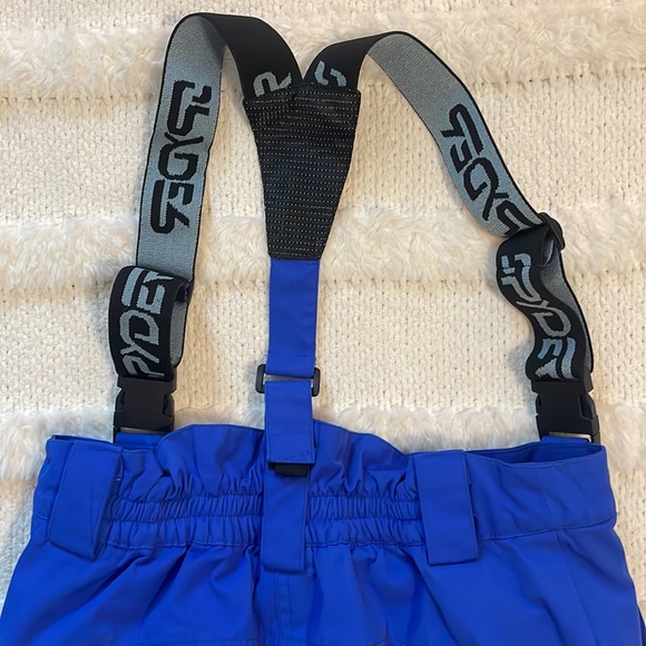 Spyder snow pants snowboard ski blue removable suspenders insulated boy size XXL - Picture 10 of 16
